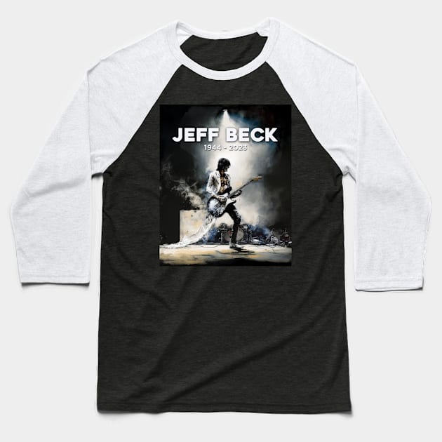 Jeff Beck No 7: Rest In Peace 1944 - 2023 (RIP) Baseball T-Shirt by Puff Sumo